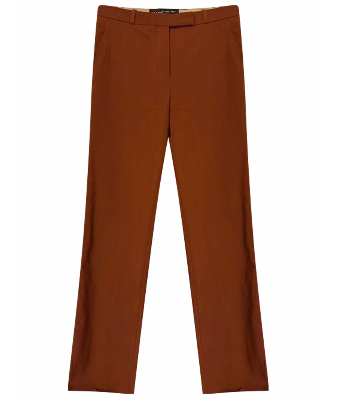 ETRO Оранжевое шерстяные прямые брюки, фото 1