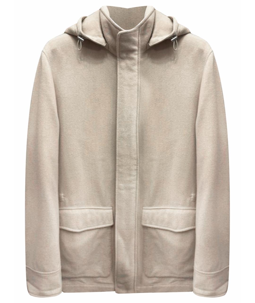 LORO PIANA Бежевая шерстяная парка, фото 1