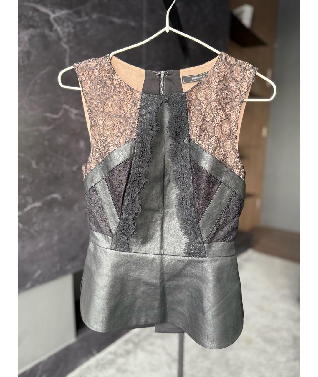 BCBG MAXAZRIA Мульти кожаная блузы, фото 6