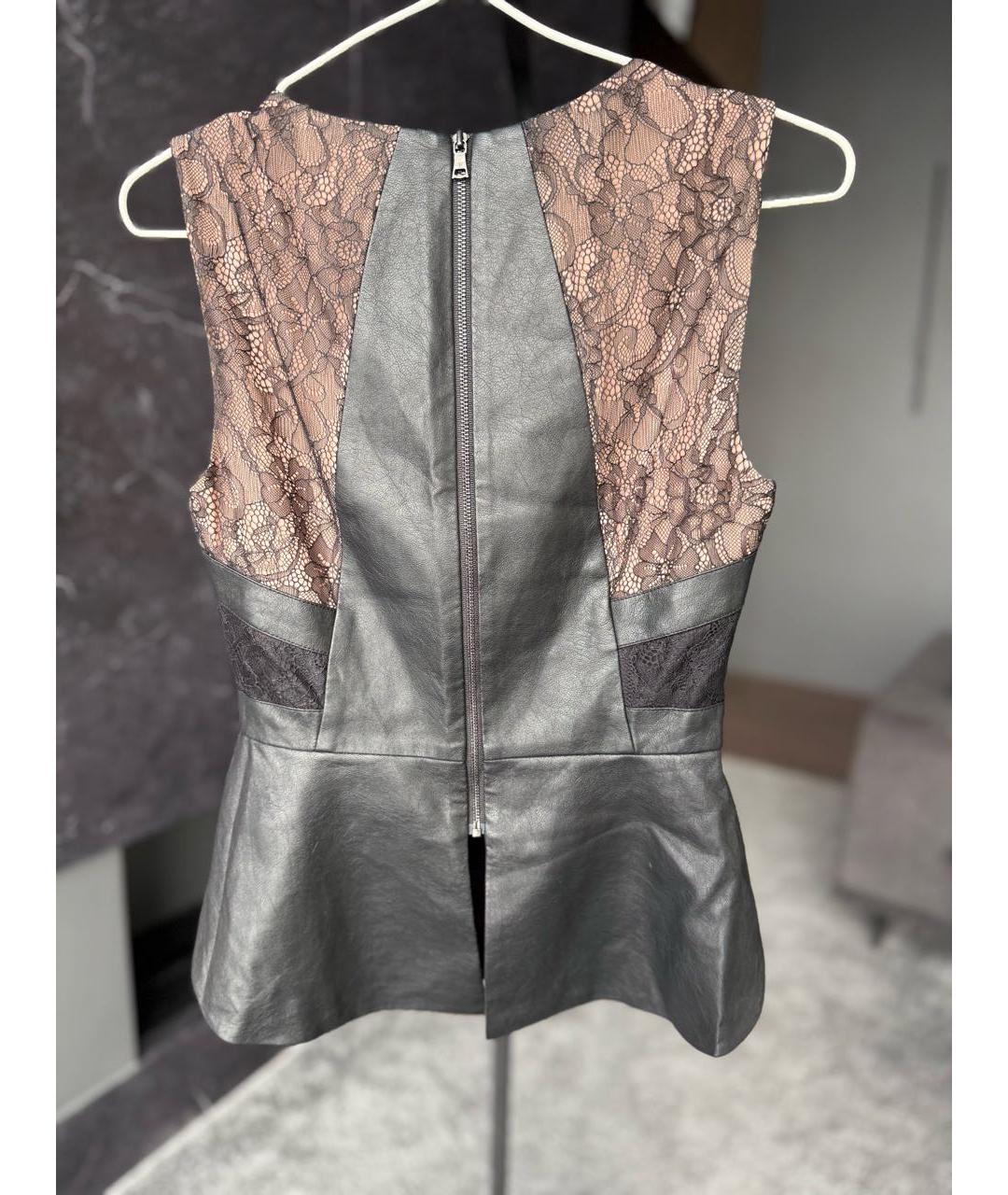 BCBG MAXAZRIA Мульти кожаная блузы, фото 2