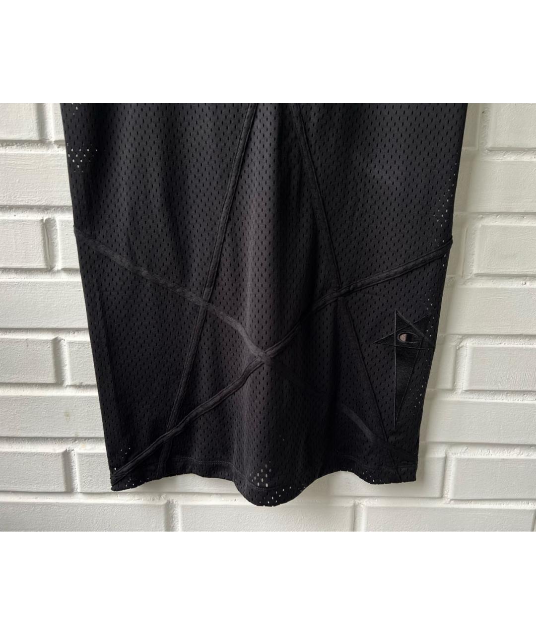 RICK OWENS Черная полиэстеровая майка, фото 5