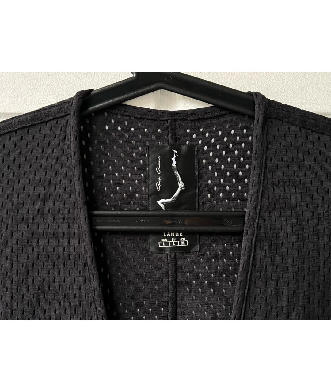 RICK OWENS Черная полиэстеровая майка, фото 4