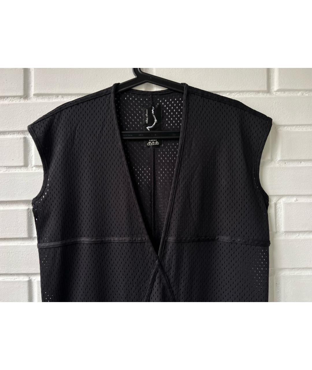 RICK OWENS Черная полиэстеровая майка, фото 3