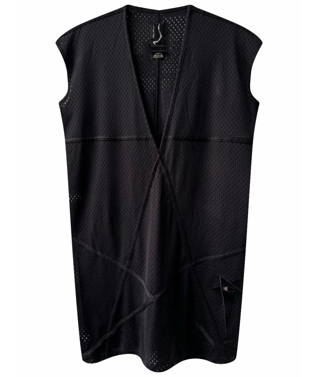 RICK OWENS Черная полиэстеровая майка, фото 1