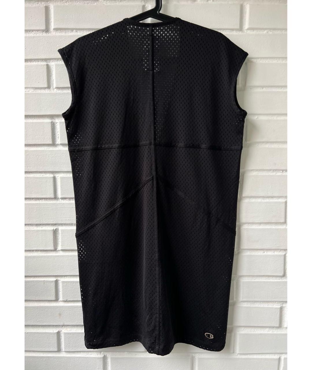 RICK OWENS Черная полиэстеровая майка, фото 2