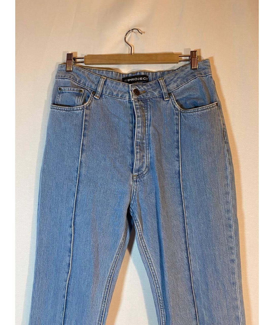 Y/PROJECT Синие хлопко-эластановые джинсы клеш, фото 6