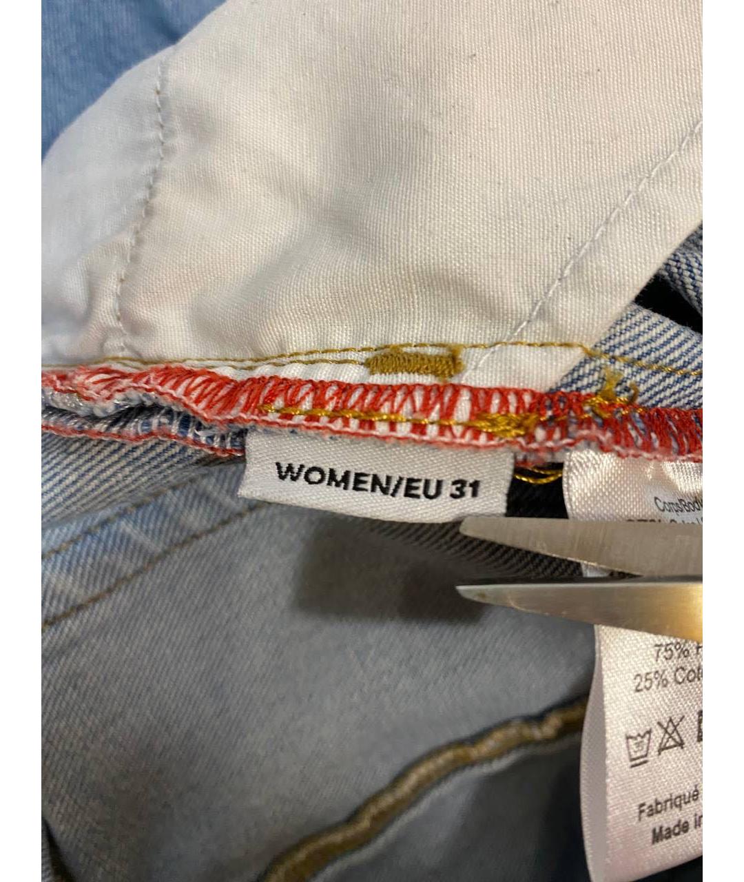 Y/PROJECT Синие хлопко-эластановые джинсы клеш, фото 8