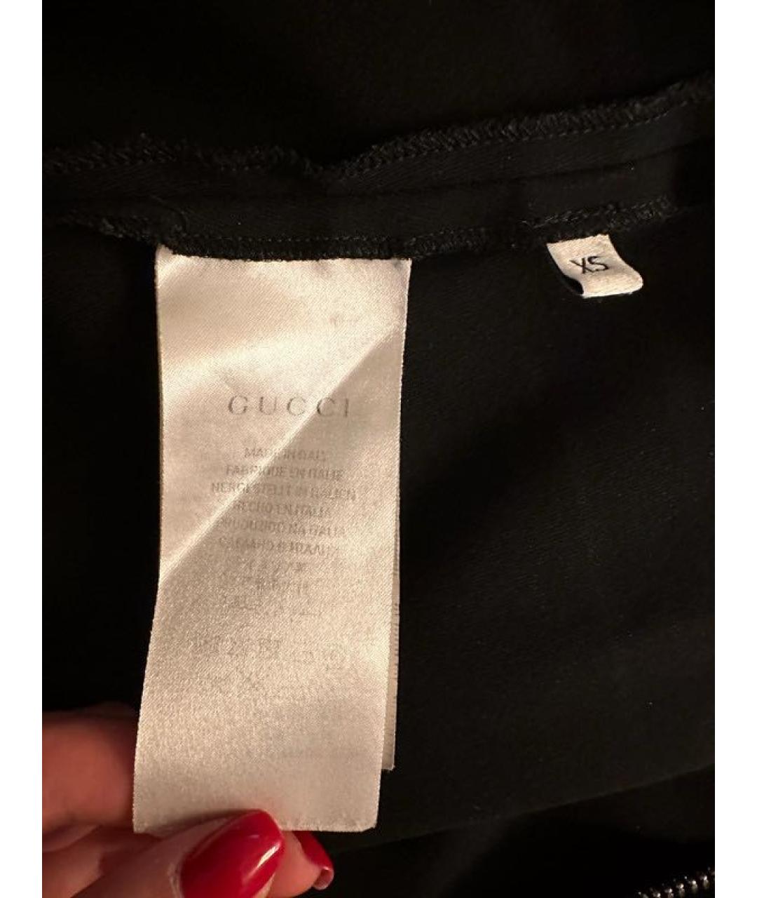 GUCCI Черное вискозное повседневное платье, фото 7