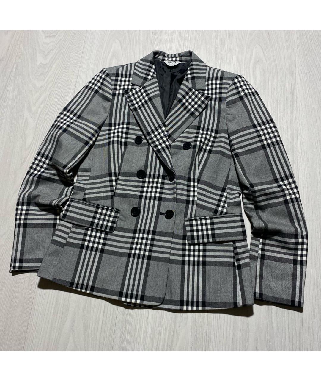 LIU JO Серый полиэстеровый жакет/пиджак, фото 2