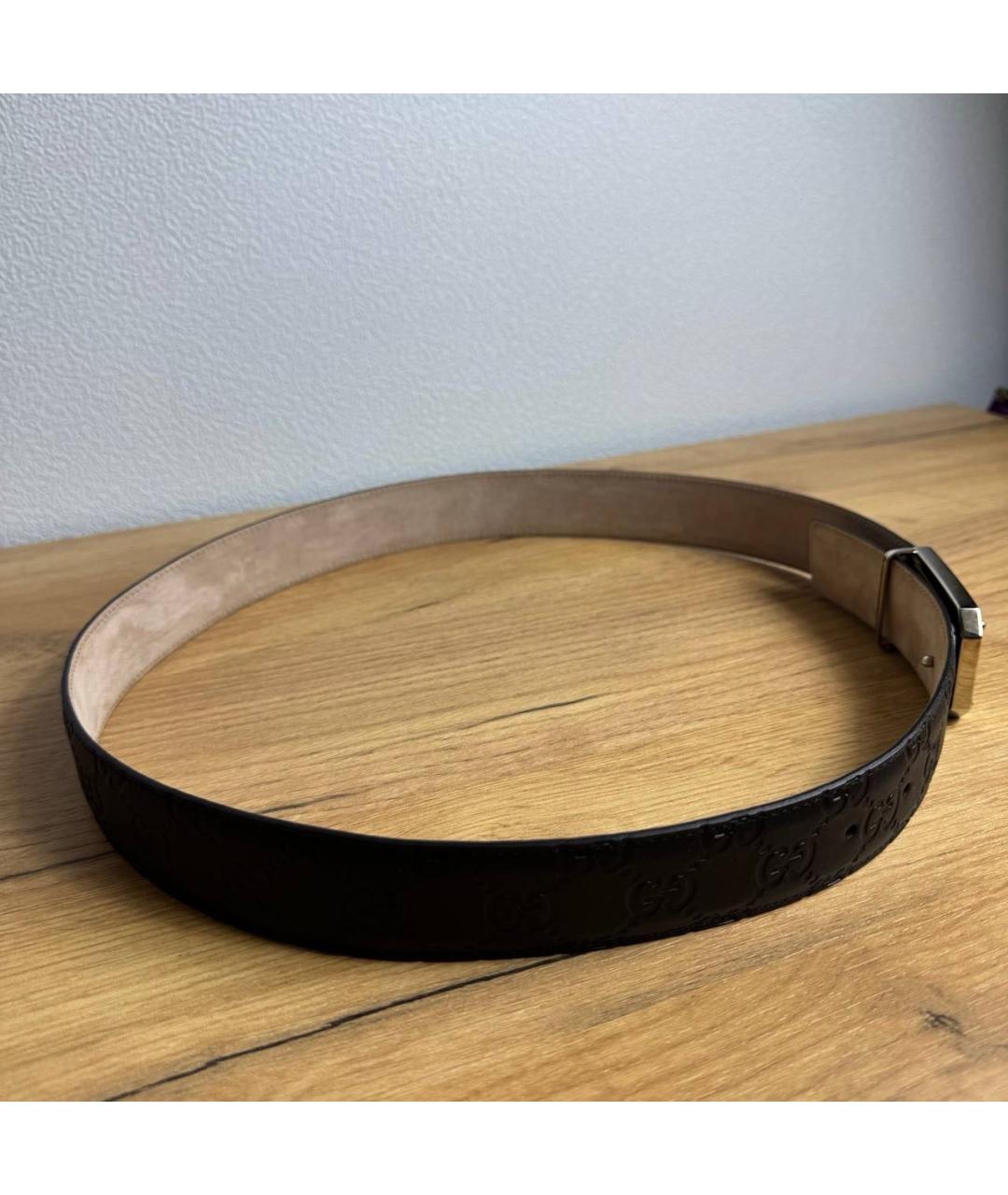 GUCCI Черный кожаный ремень, фото 8