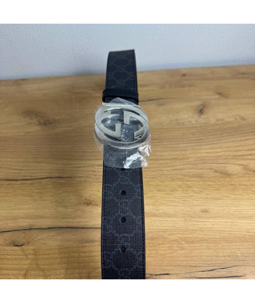 GUCCI Черный кожаный ремень, фото 2