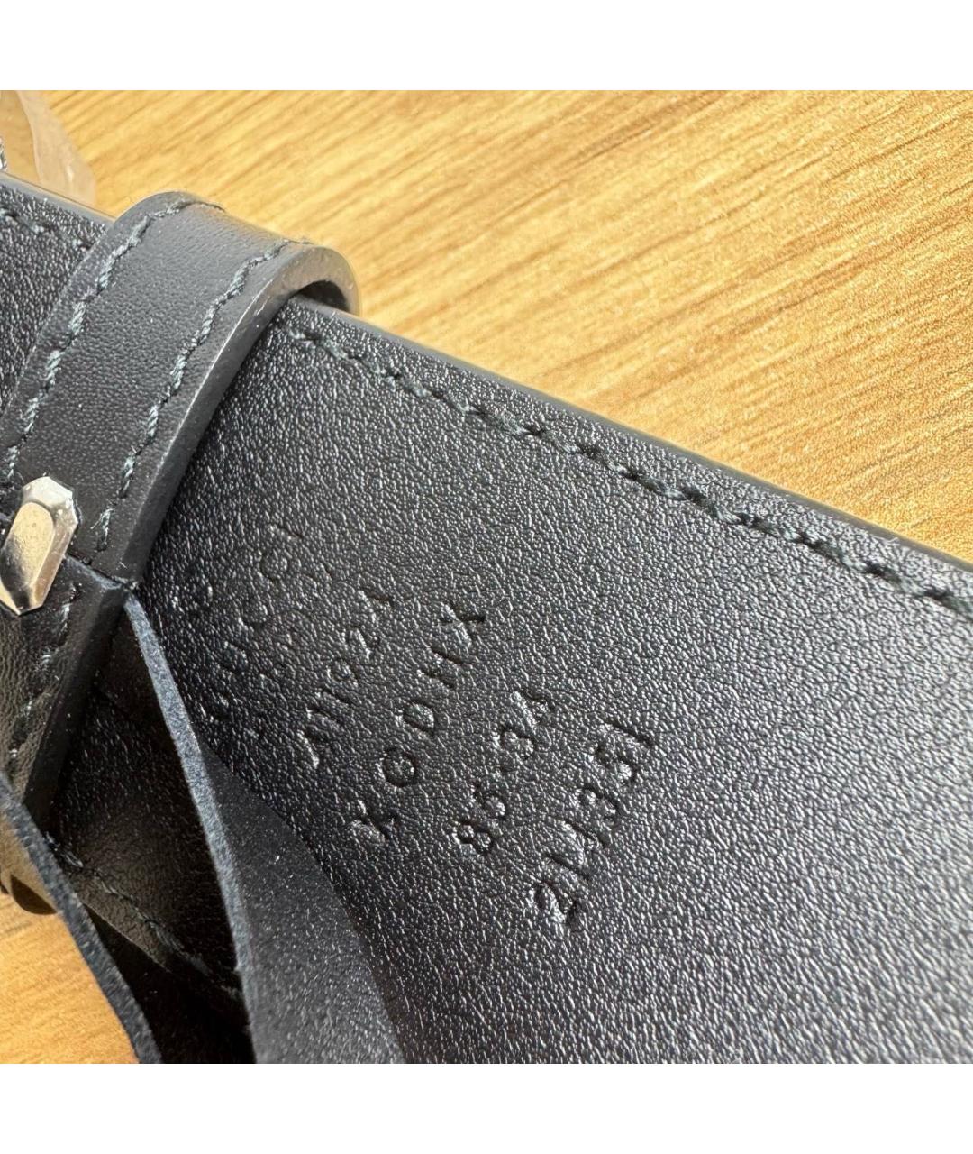 GUCCI Черный кожаный ремень, фото 3