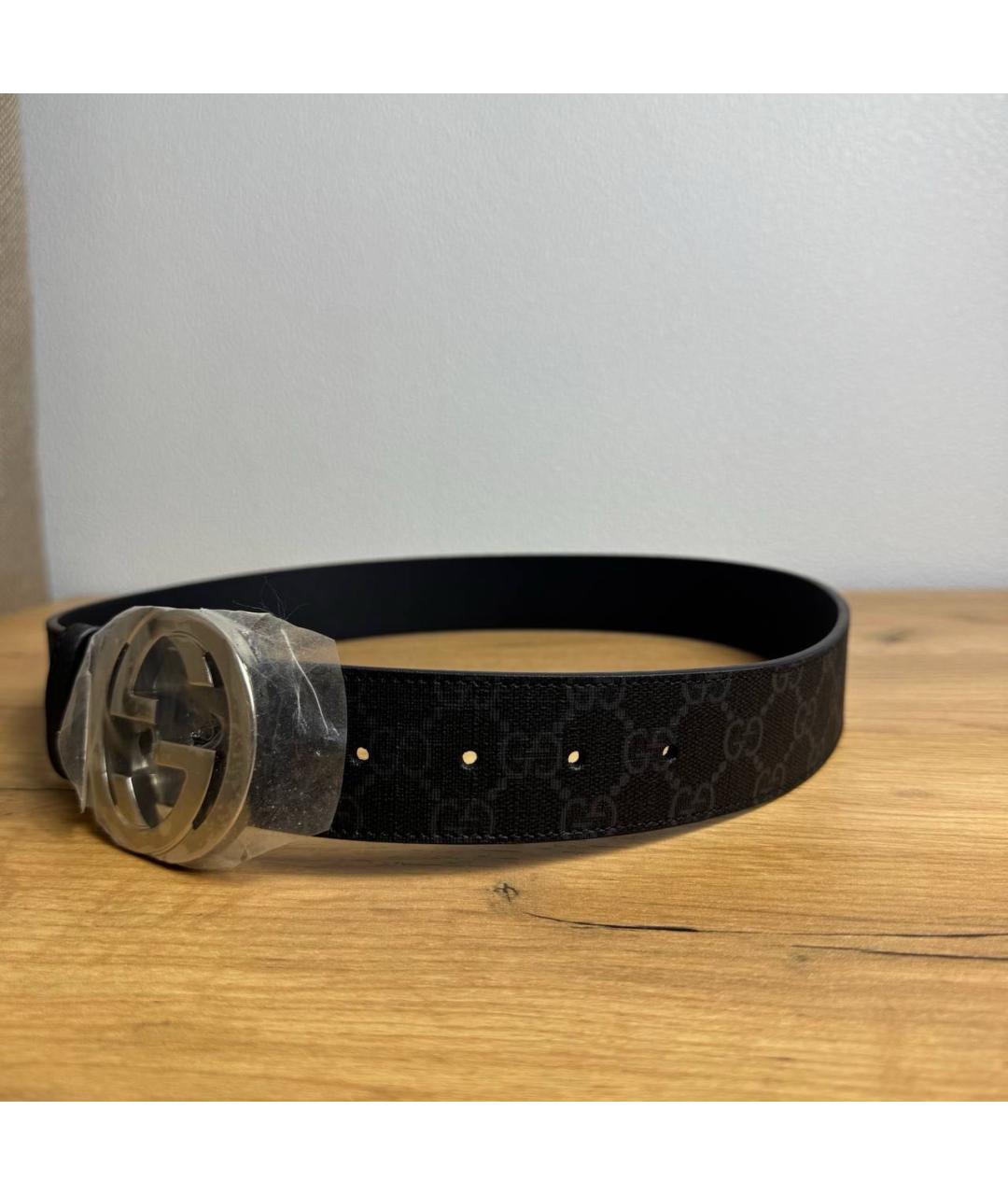 GUCCI Черный кожаный ремень, фото 8