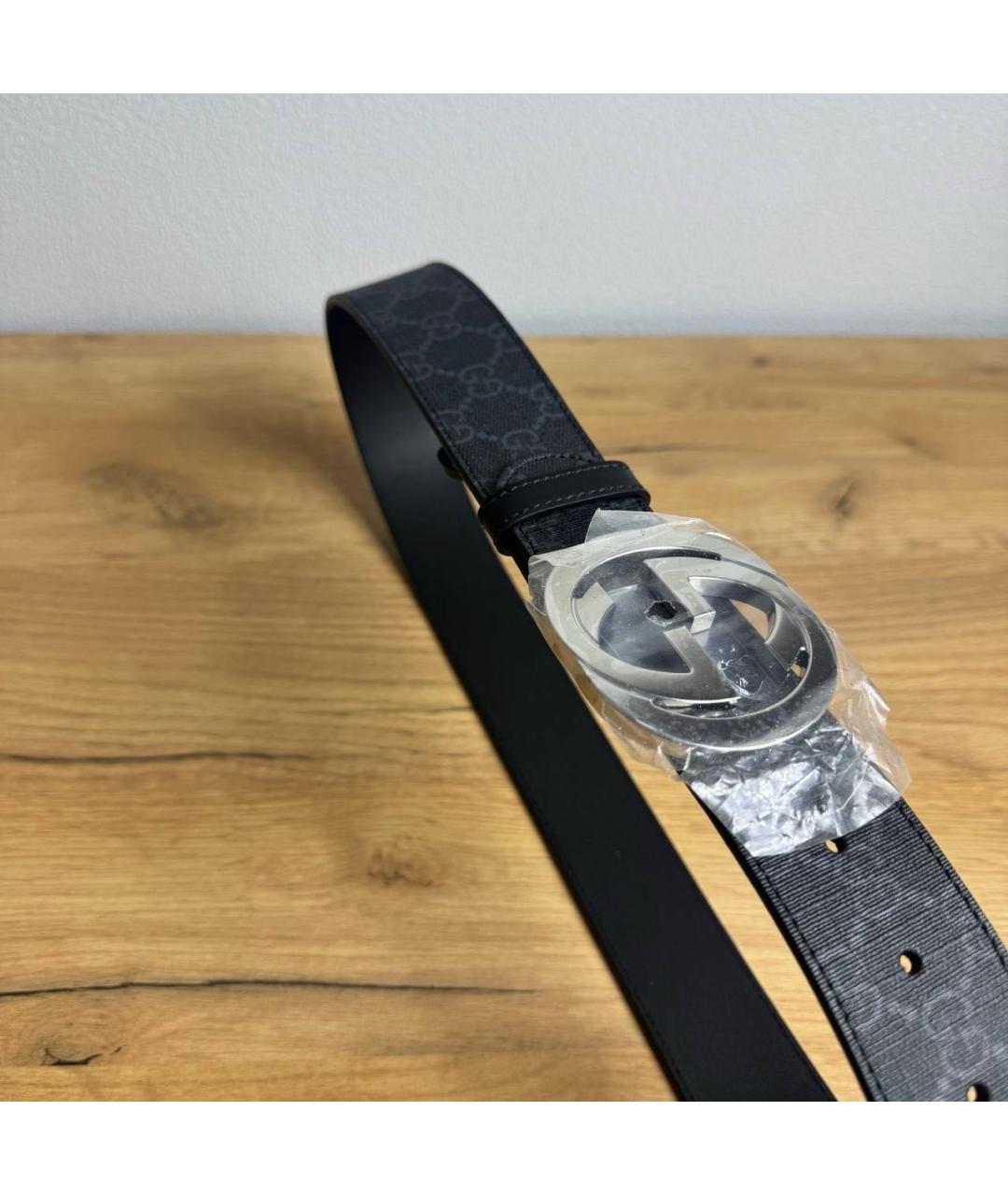 GUCCI Черный кожаный ремень, фото 7