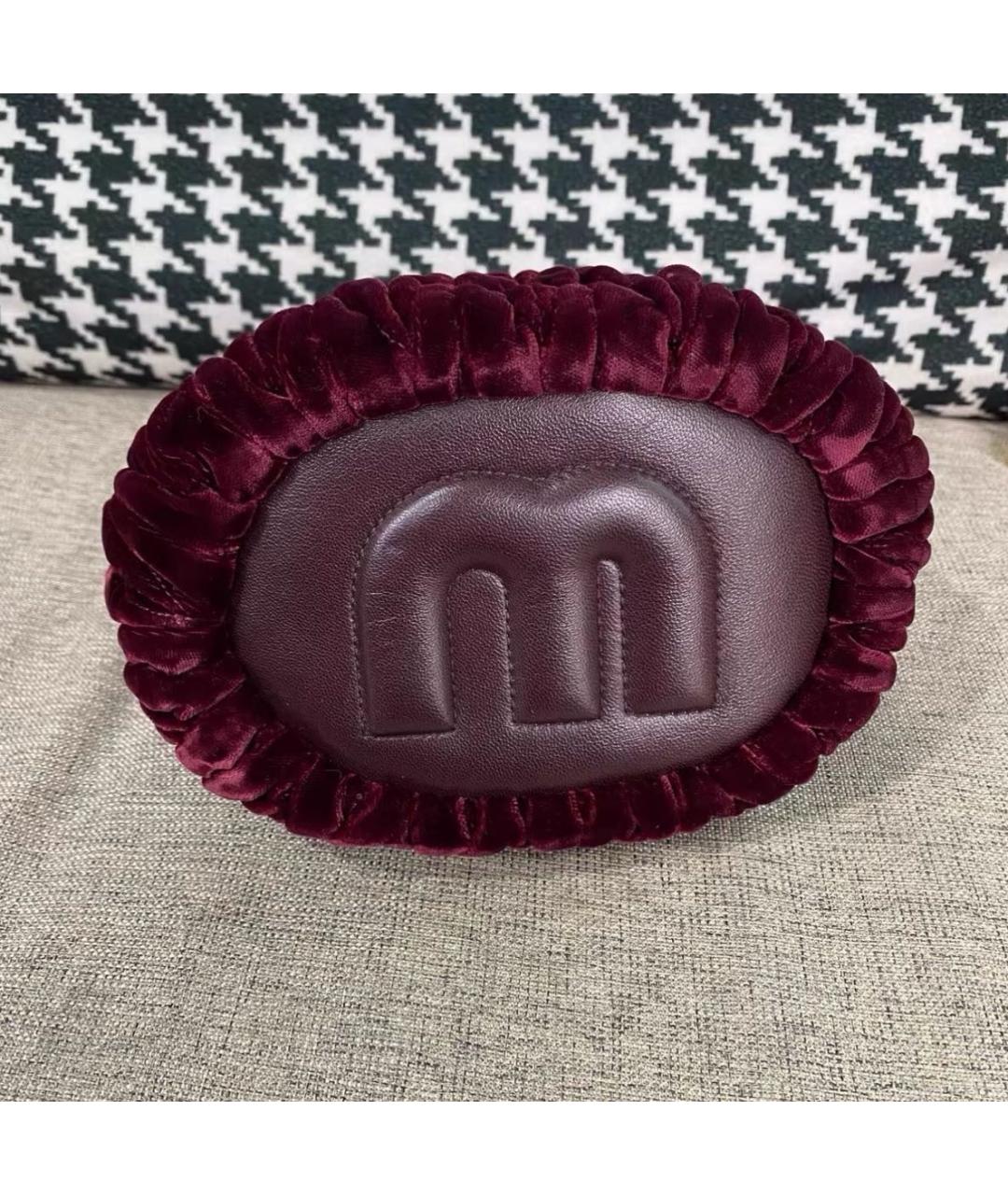 MIU MIU Бордовая сумка тоут, фото 5