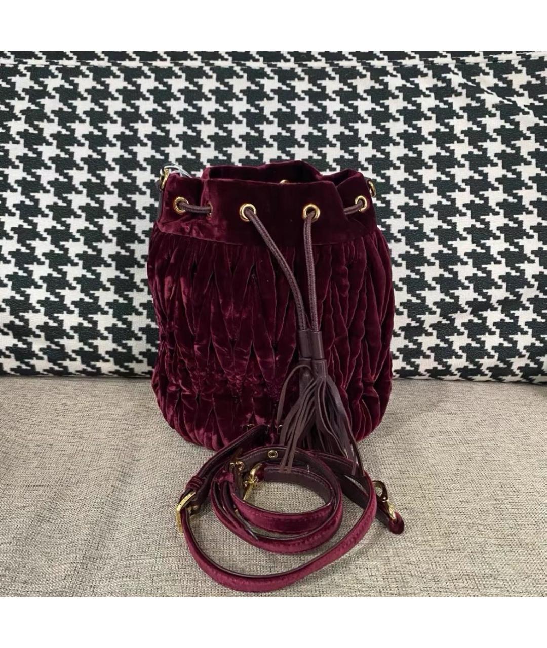 MIU MIU Бордовая сумка тоут, фото 2