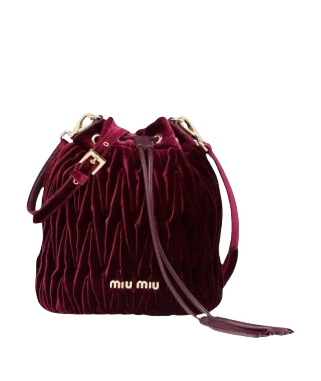 MIU MIU Бордовая сумка тоут, фото 1