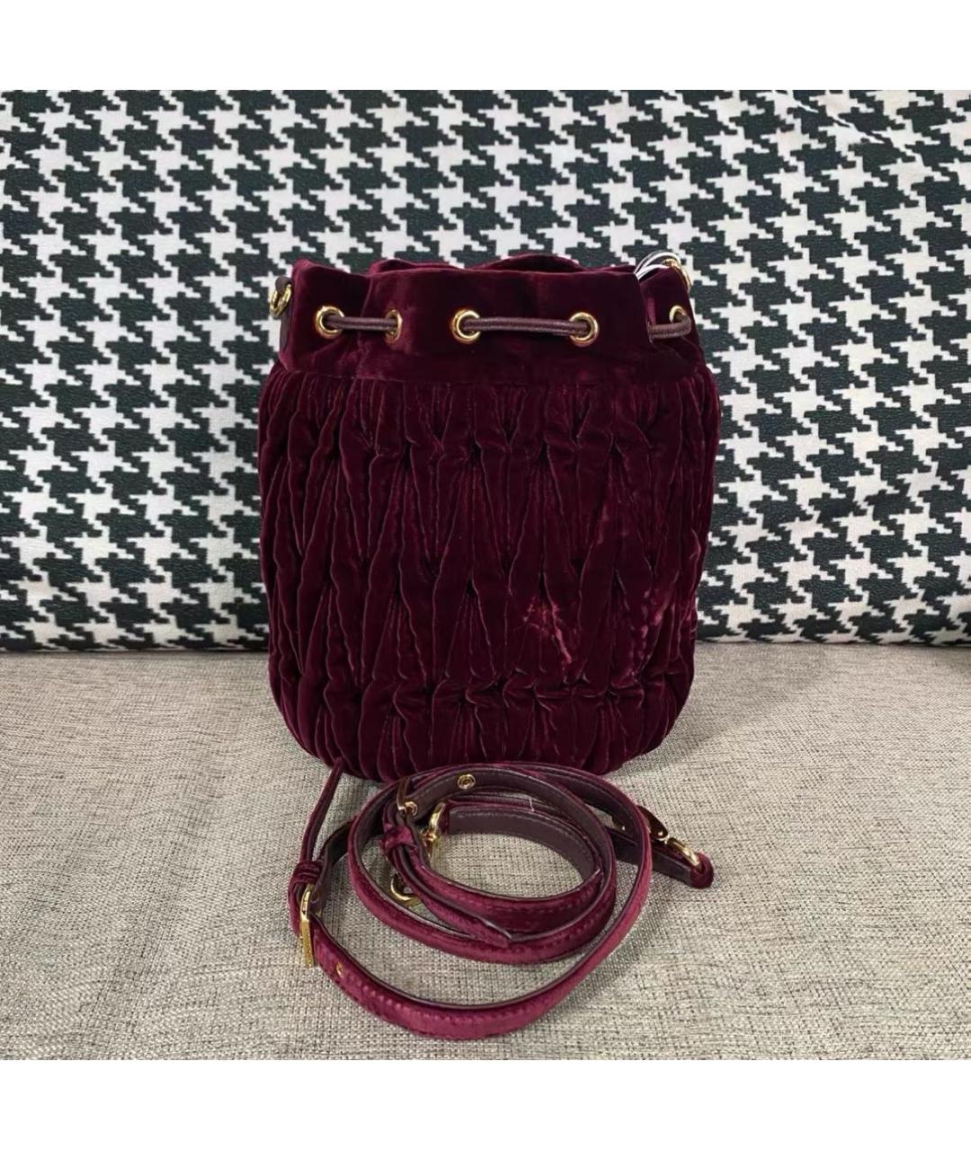 MIU MIU Бордовая сумка тоут, фото 3