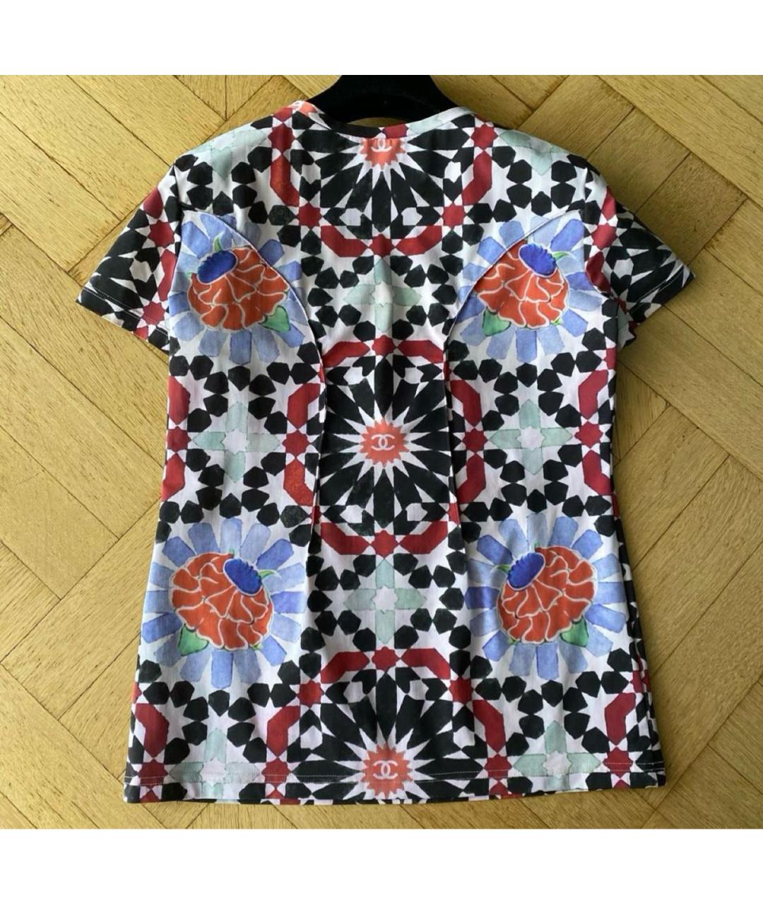 CHANEL Мульти полиэстеровая футболка, фото 2