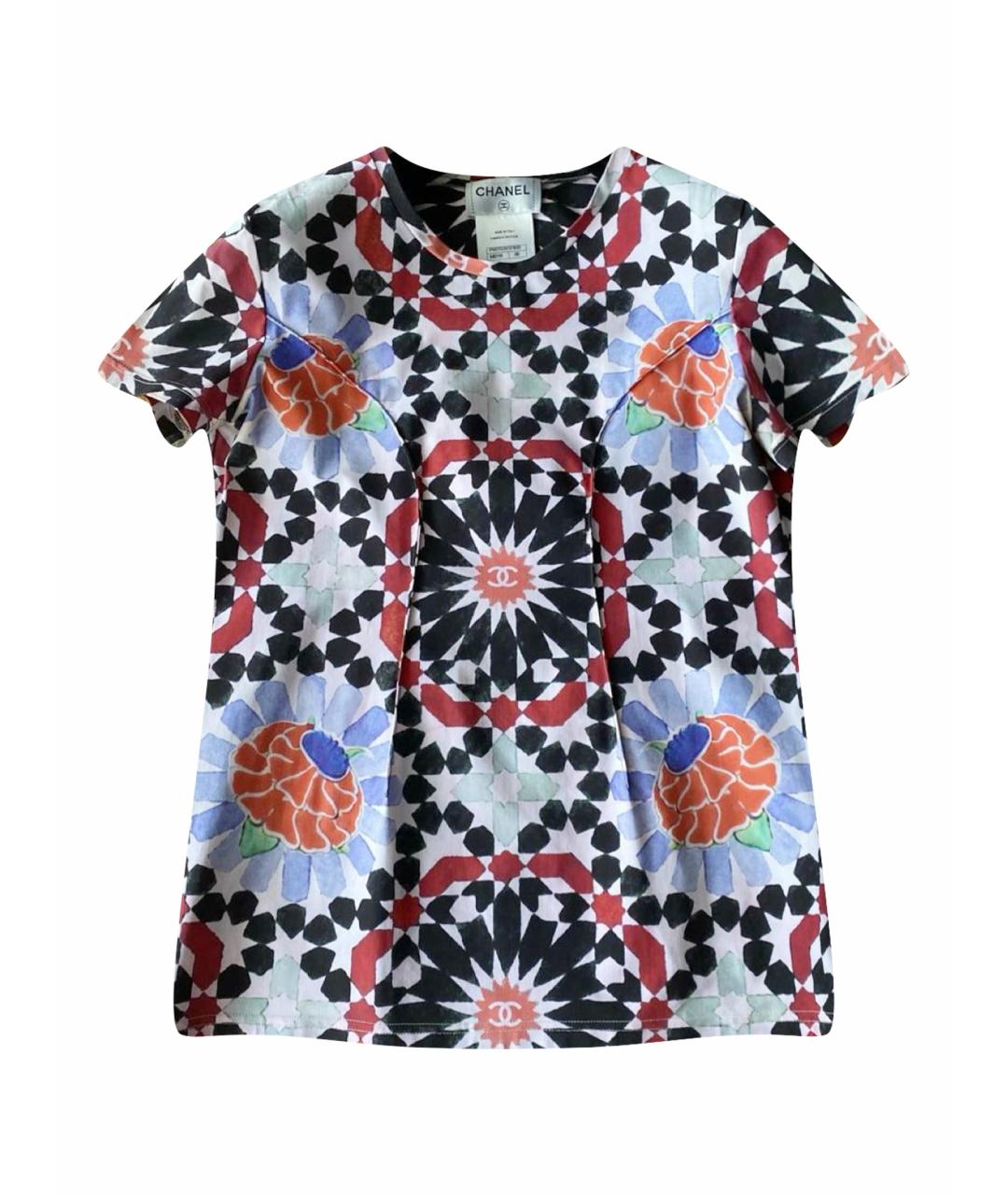 CHANEL Мульти полиэстеровая футболка, фото 1