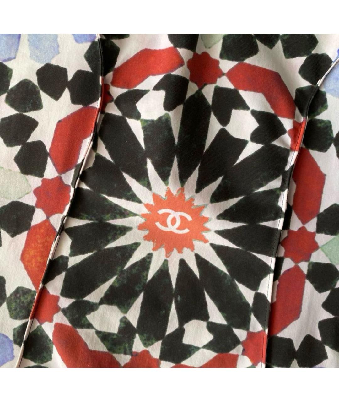 CHANEL Мульти полиэстеровая футболка, фото 4