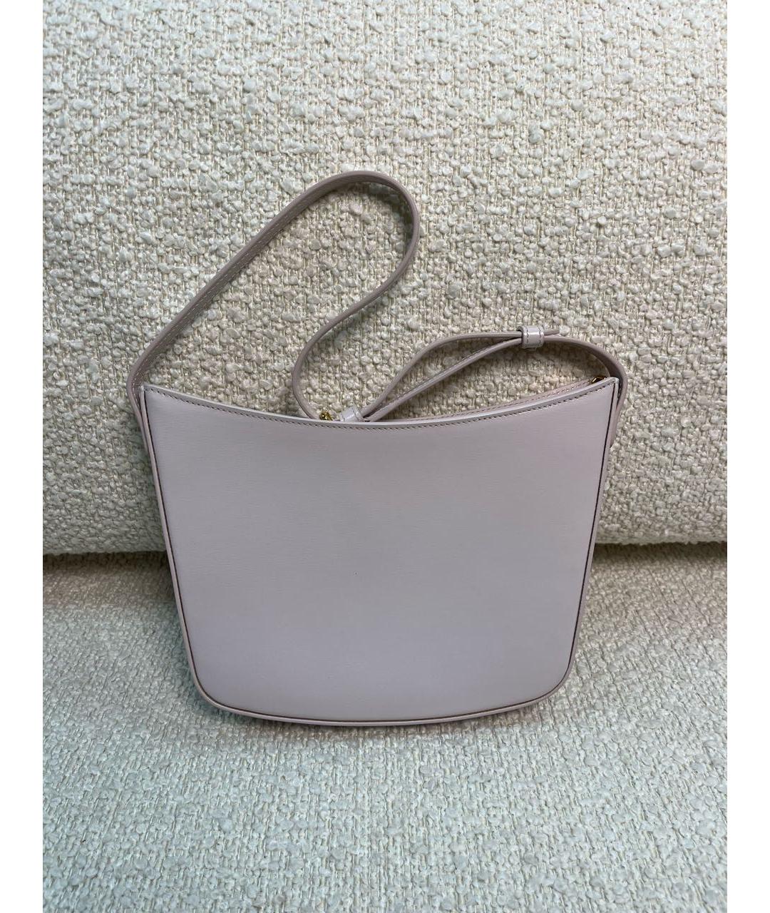 CELINE Бежевая кожаная сумка через плечо, фото 3