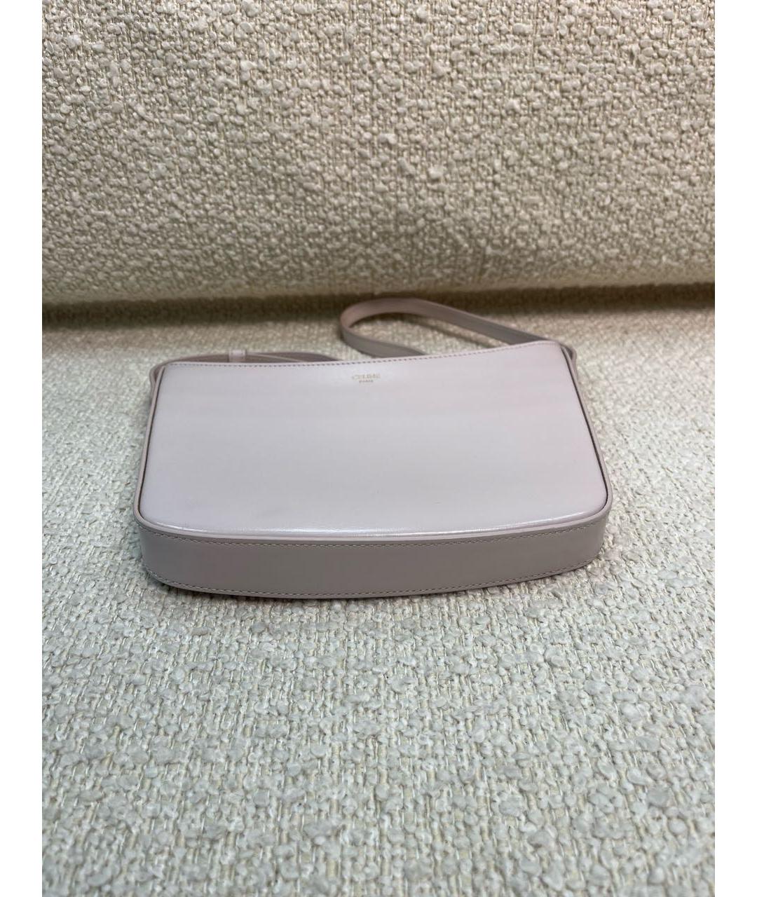 CELINE Бежевая кожаная сумка через плечо, фото 8