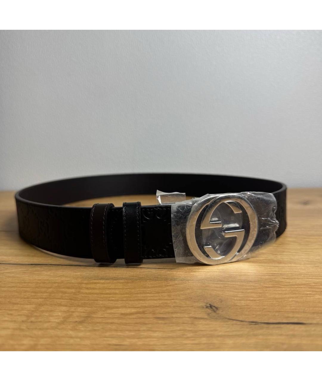 GUCCI Черный кожаный ремень, фото 7