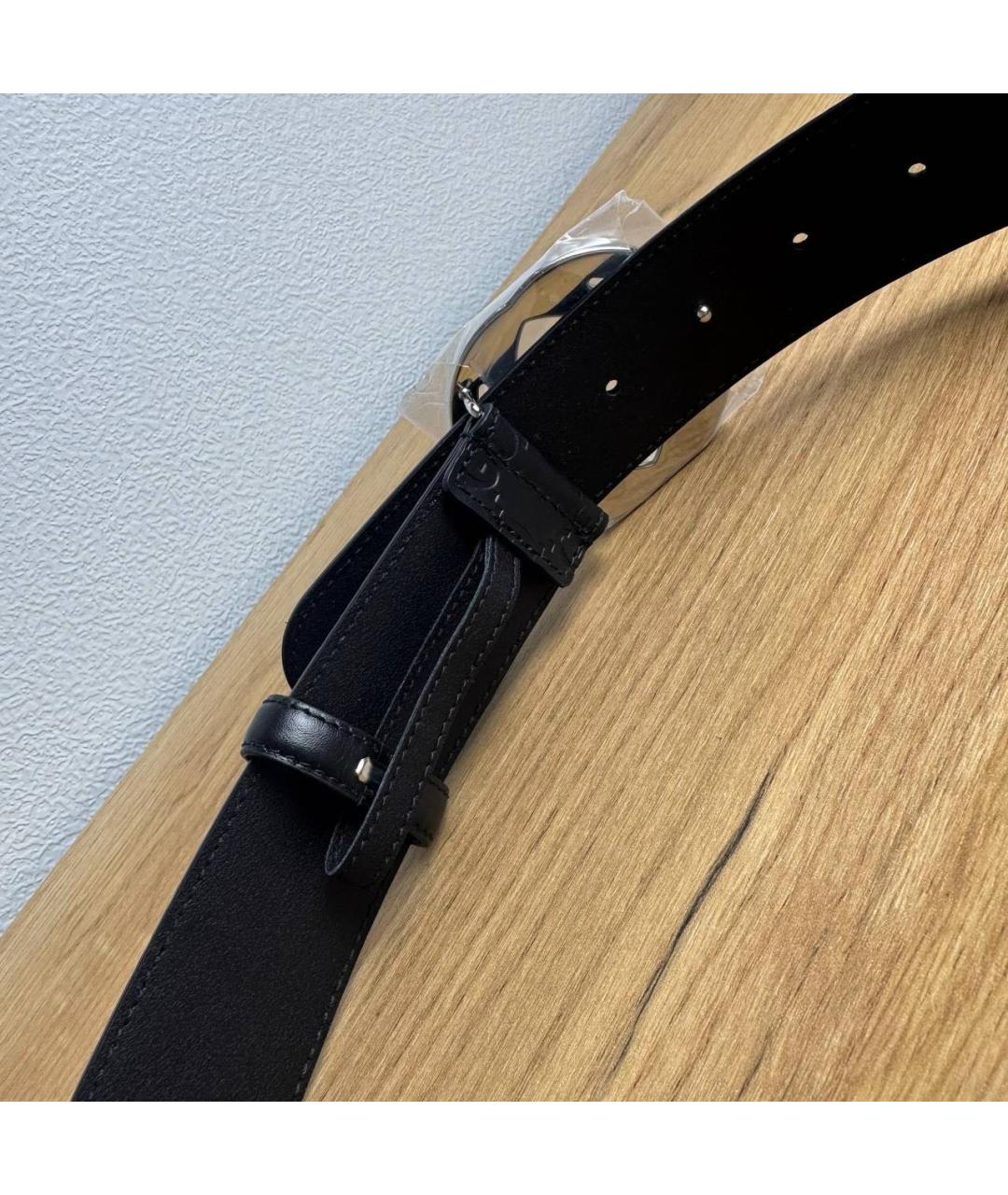 GUCCI Черный кожаный ремень, фото 4