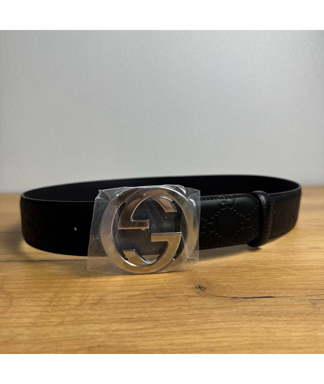 GUCCI Черный кожаный ремень, фото 2