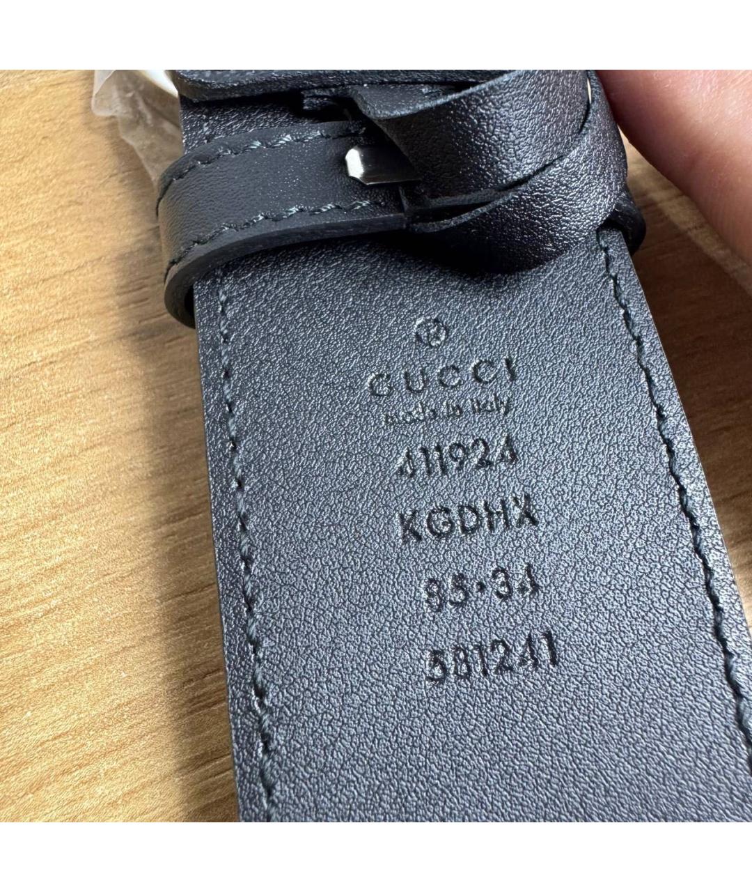 GUCCI Черный ремень, фото 3