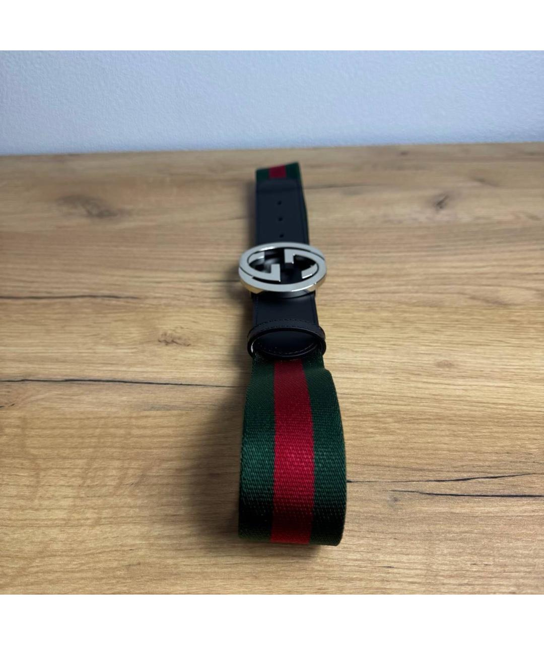 GUCCI Черный ремень, фото 2