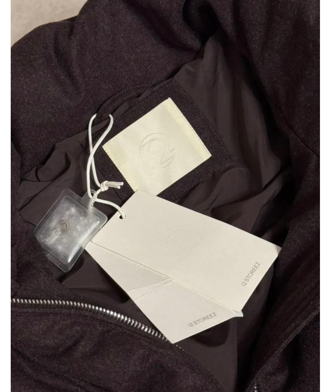 12 STOREEZ Бордовый шерстяной пуховик, фото 3