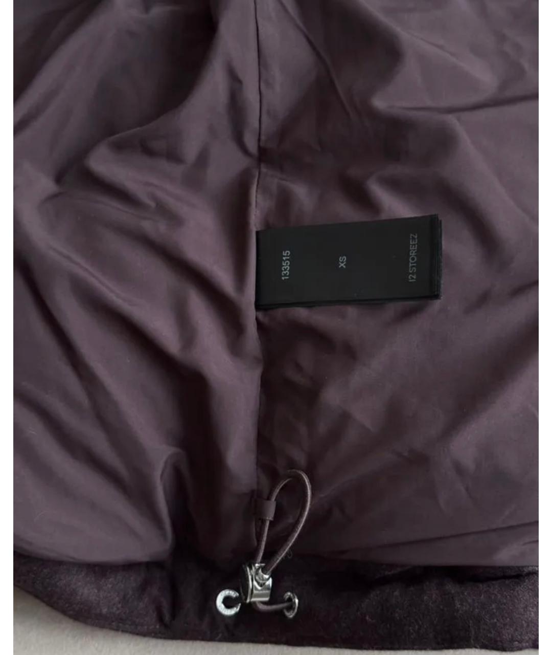 12 STOREEZ Бордовый шерстяной пуховик, фото 5