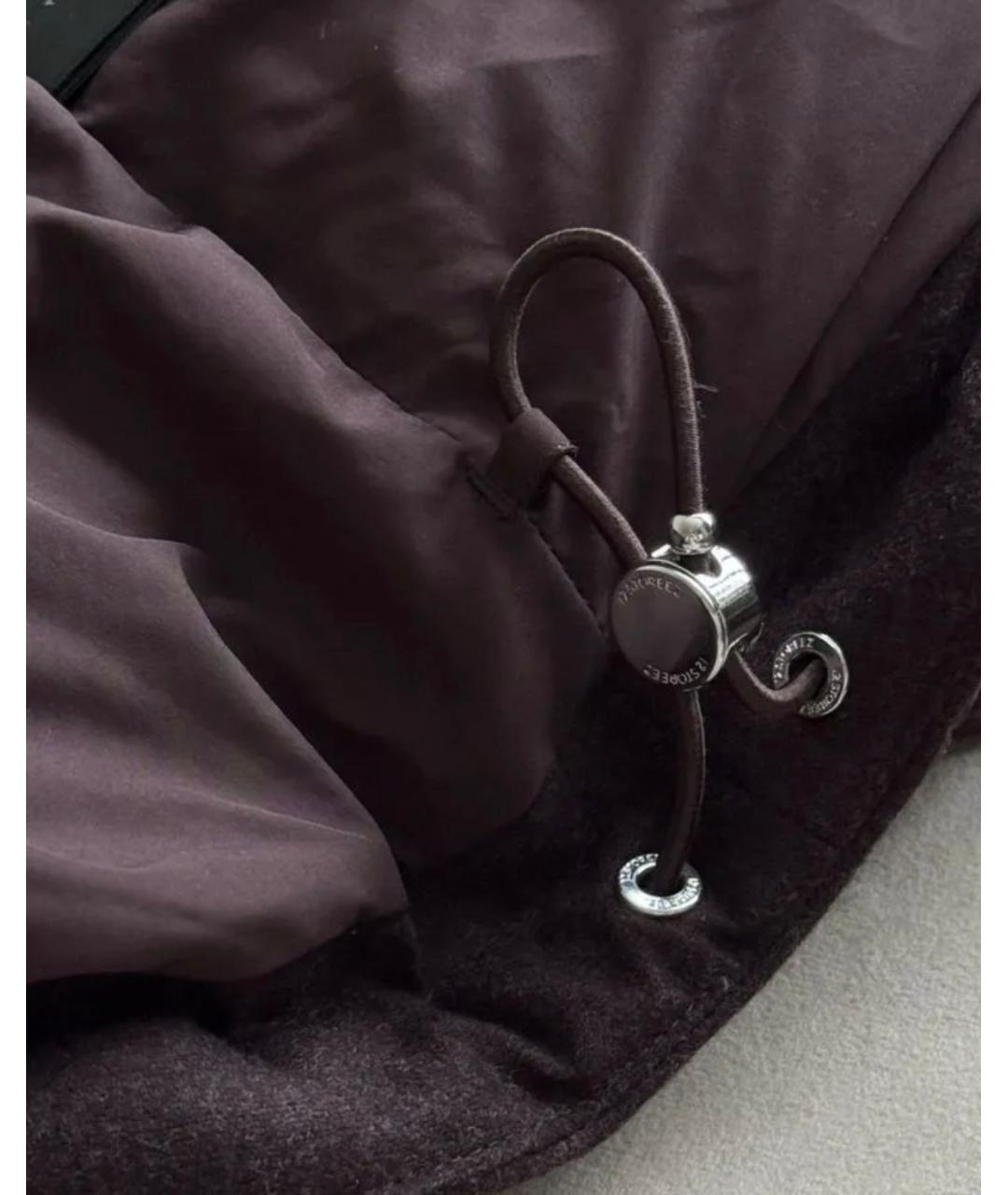 12 STOREEZ Бордовый шерстяной пуховик, фото 4