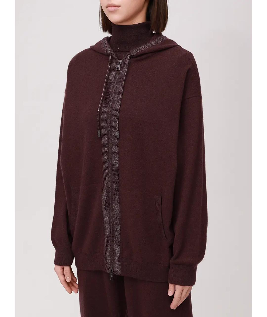 PANICALE Бордовый кашемировый костюм с брюками, фото 4