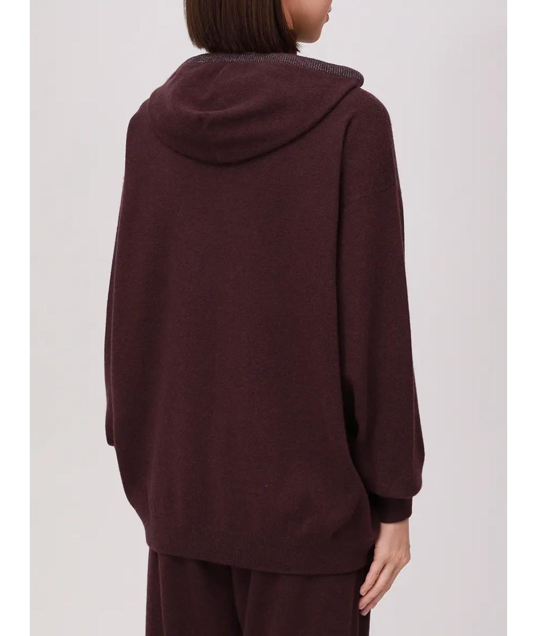 PANICALE Бордовый кашемировый костюм с брюками, фото 3