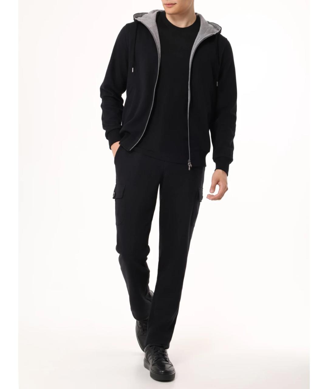 CAPOBIANCO Черный повседневный костюм, фото 2