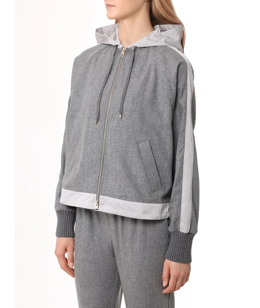 LORENA ANTONIAZZI Серый шерстяной костюм с брюками, фото 4