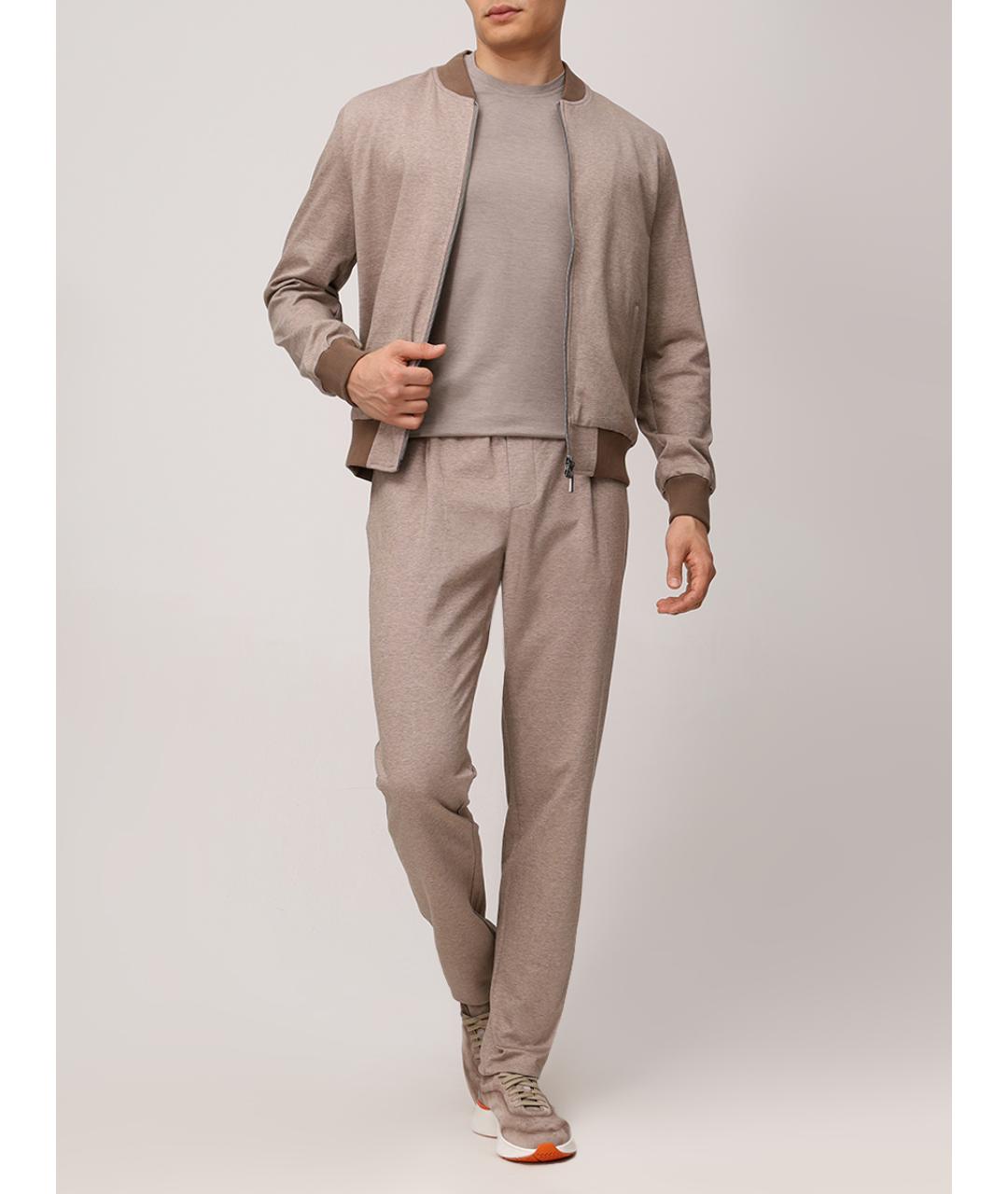 CAPOBIANCO Коричневый повседневный костюм, фото 2