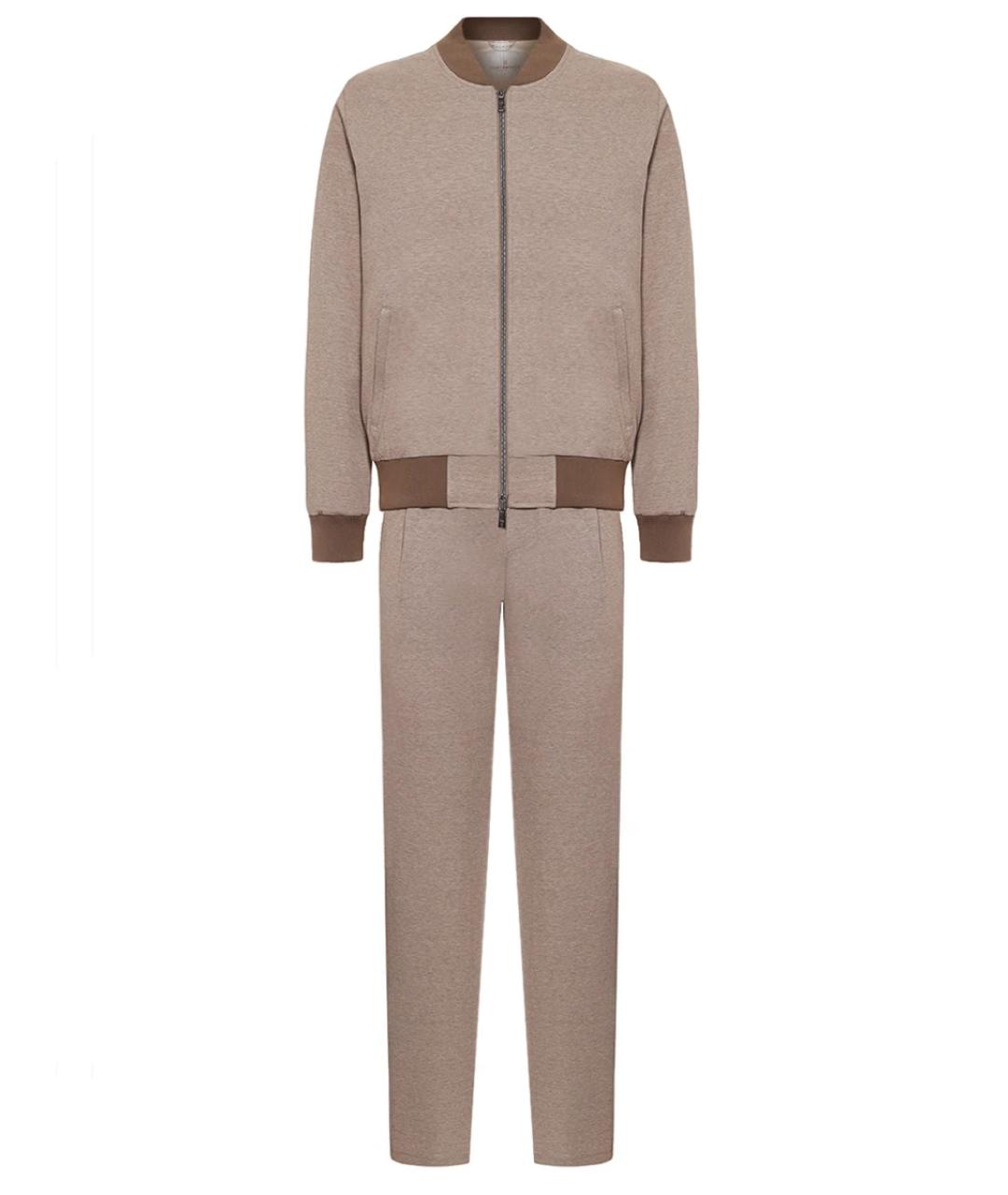 CAPOBIANCO Коричневый повседневный костюм, фото 1