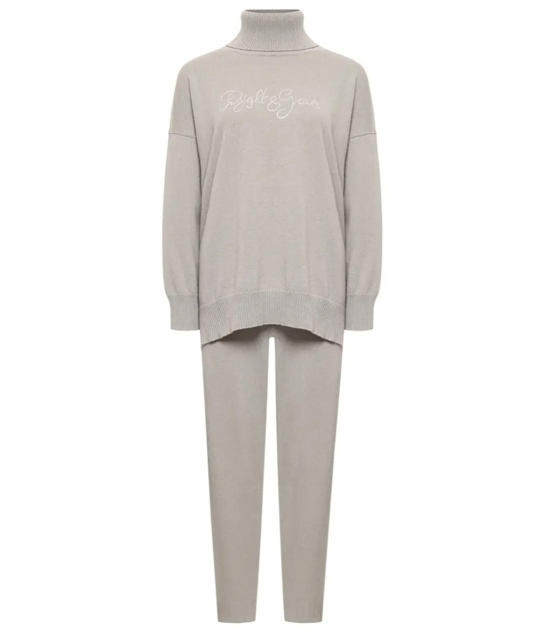 PANICALE Бежевый шерстяной костюм с брюками, фото 1