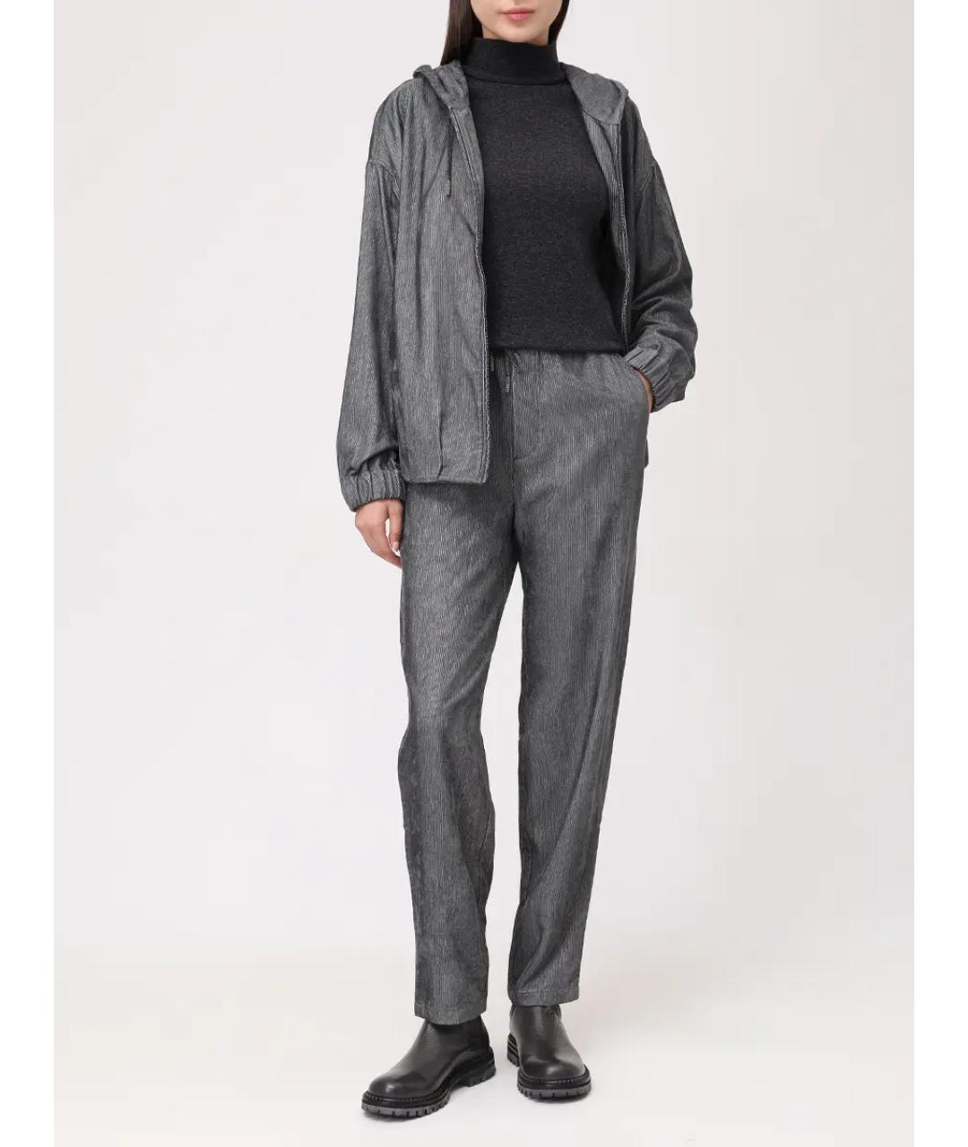 PANICALE Серый вискозный костюм с брюками, фото 2