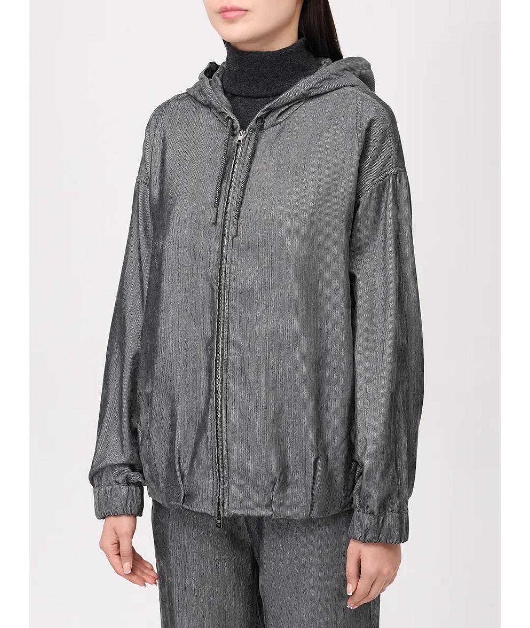 PANICALE Серый вискозный костюм с брюками, фото 4