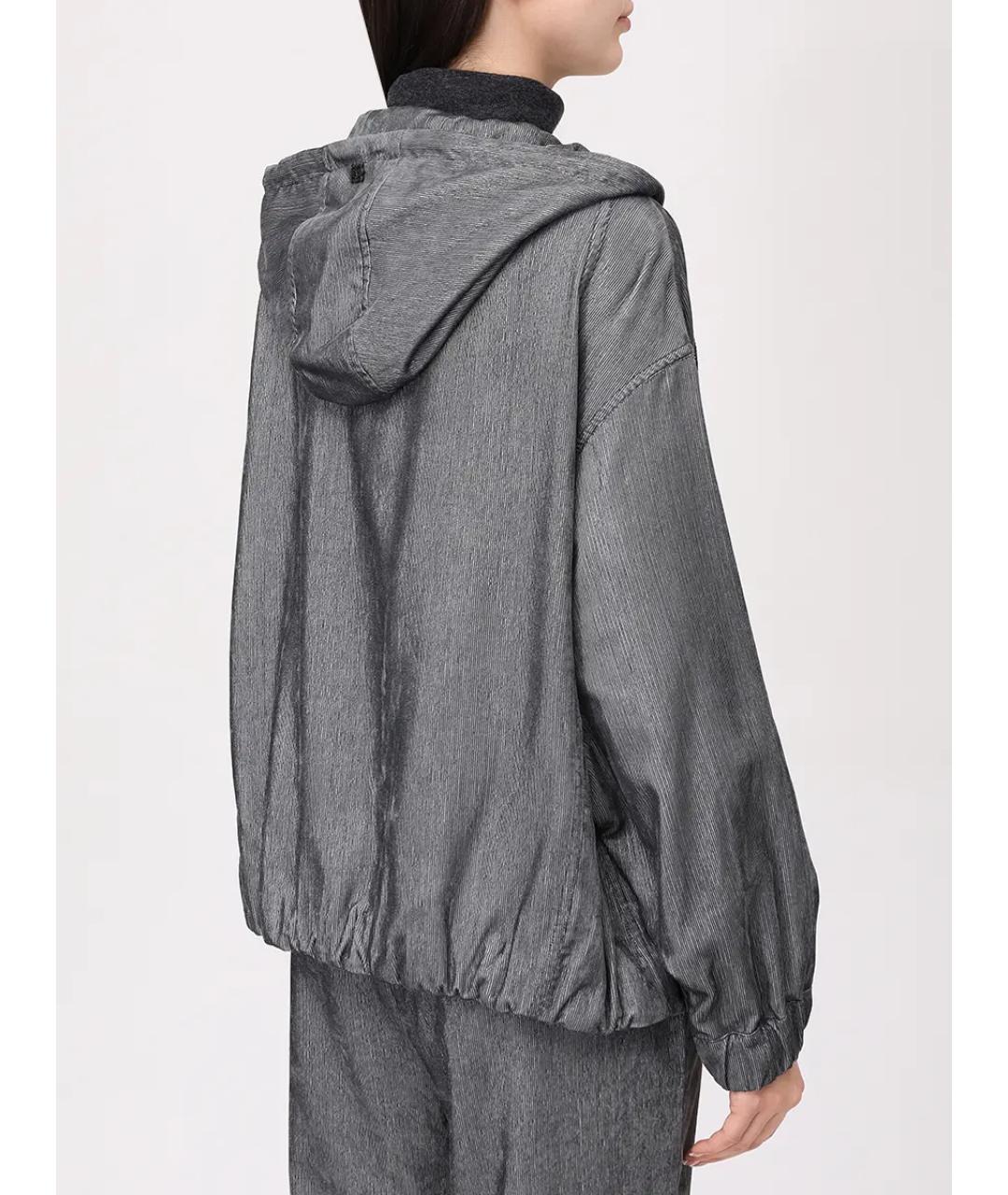 PANICALE Серый вискозный костюм с брюками, фото 3