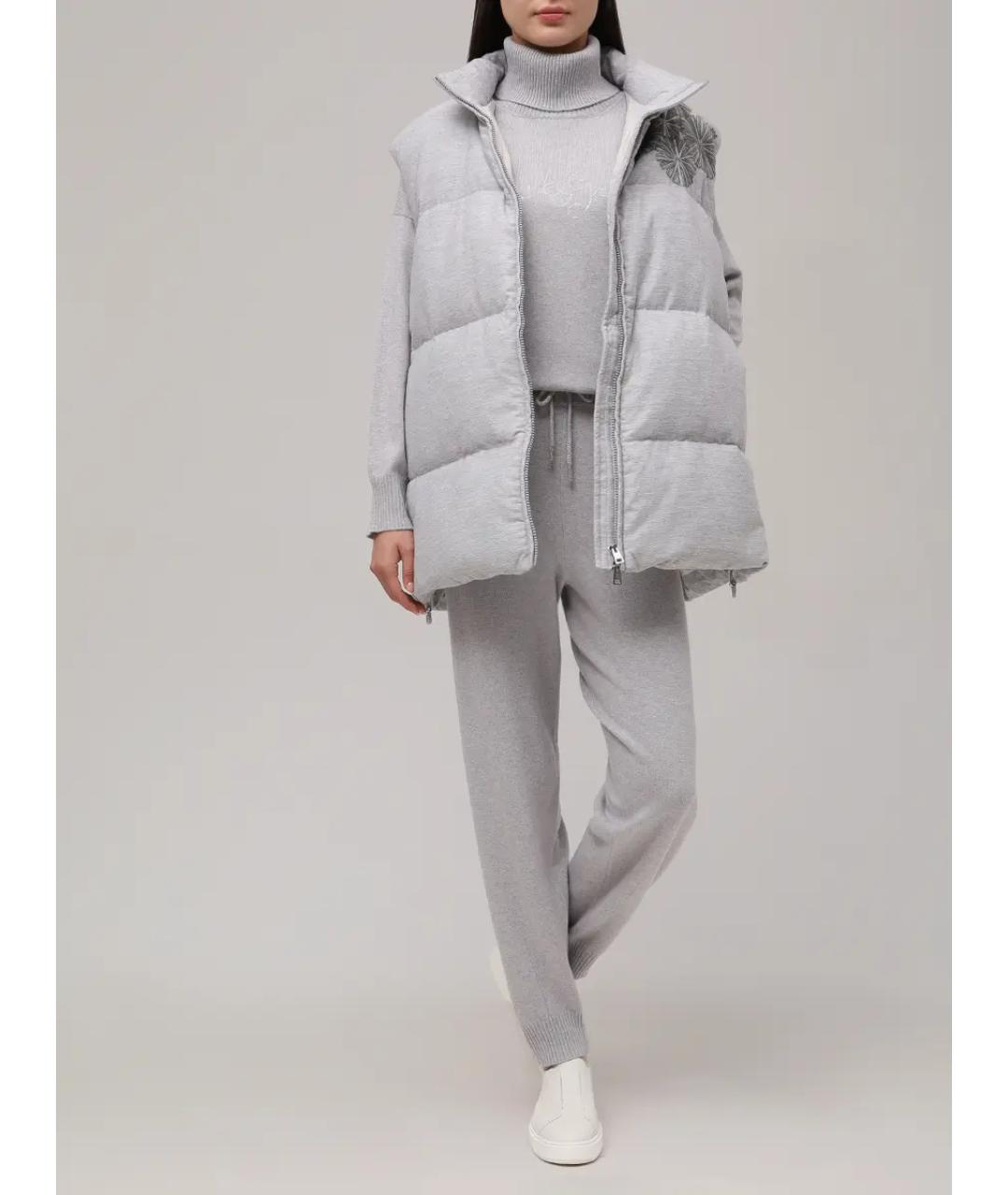 PANICALE Серый шерстяной костюм с брюками, фото 2