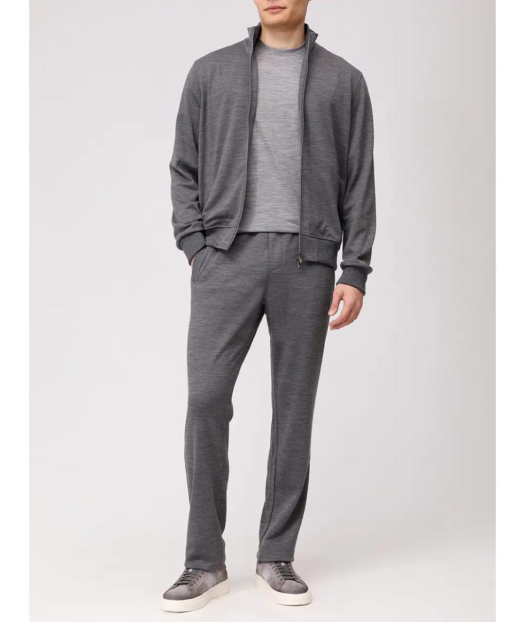 CAPOBIANCO Серый повседневный костюм, фото 2