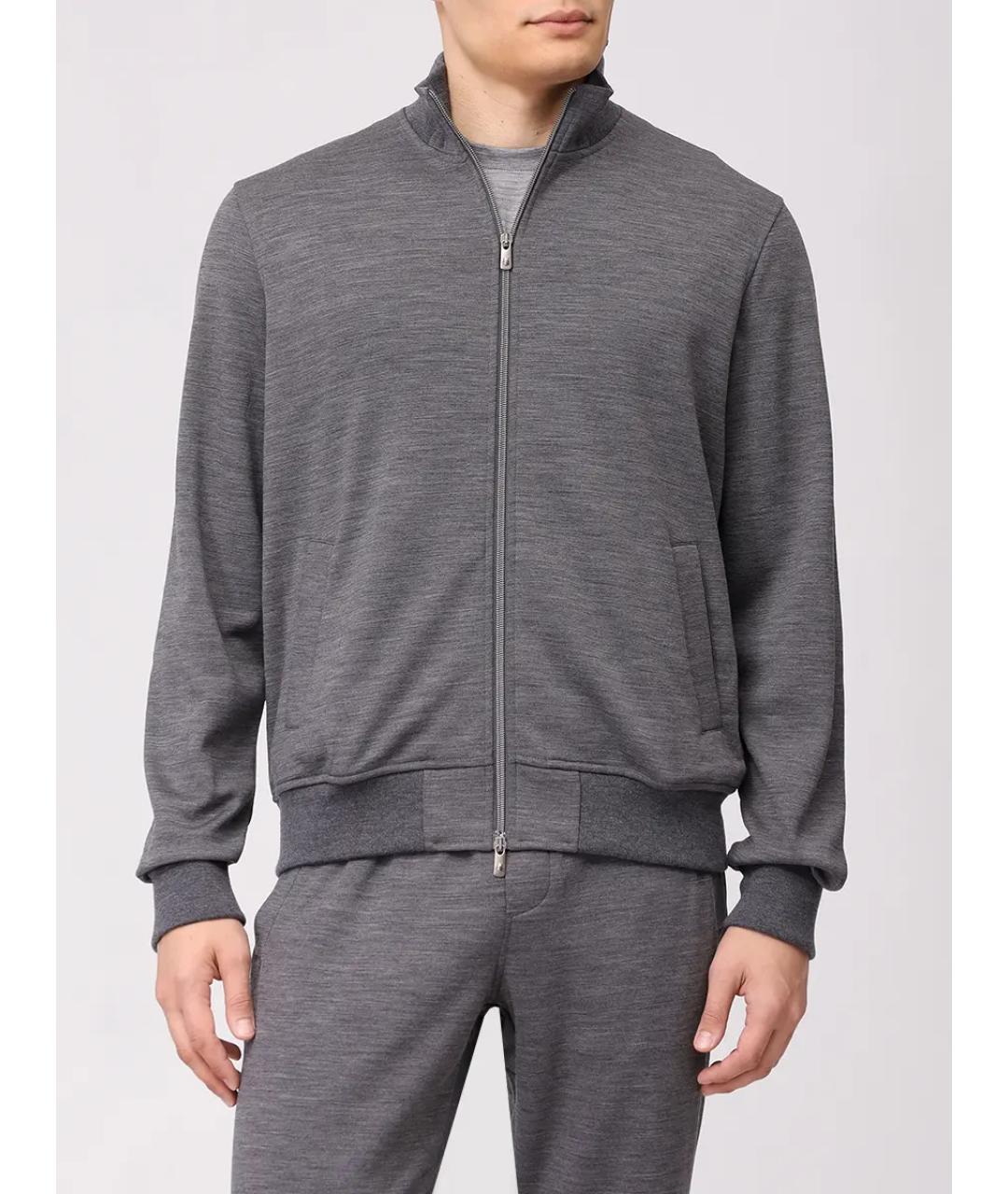 CAPOBIANCO Серый повседневный костюм, фото 4