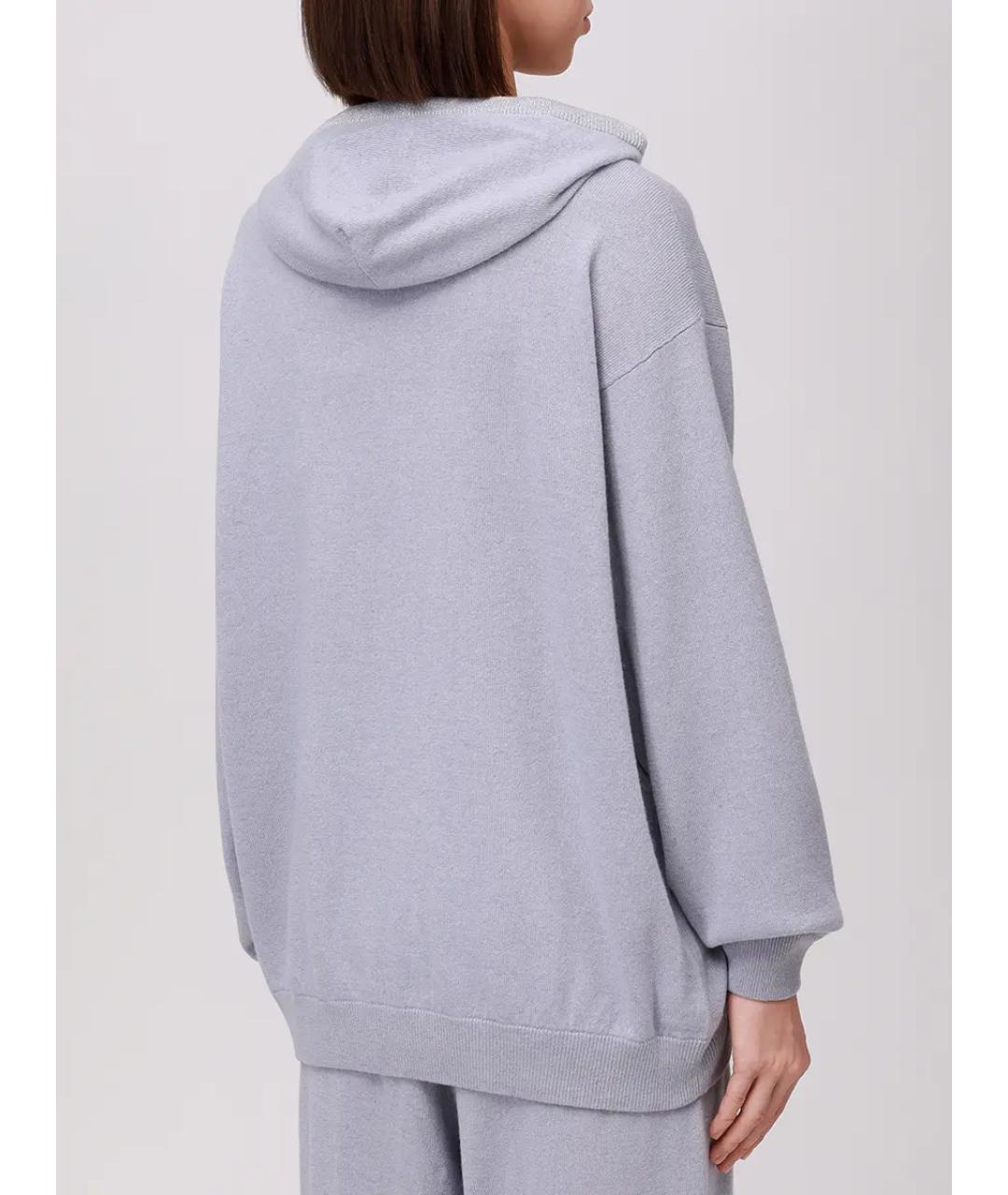 PANICALE Голубой кашемировый костюм с брюками, фото 3