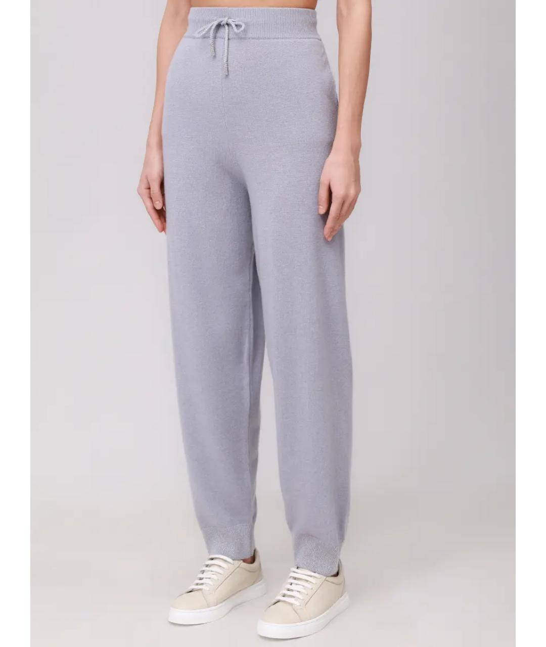 PANICALE Голубой кашемировый костюм с брюками, фото 7